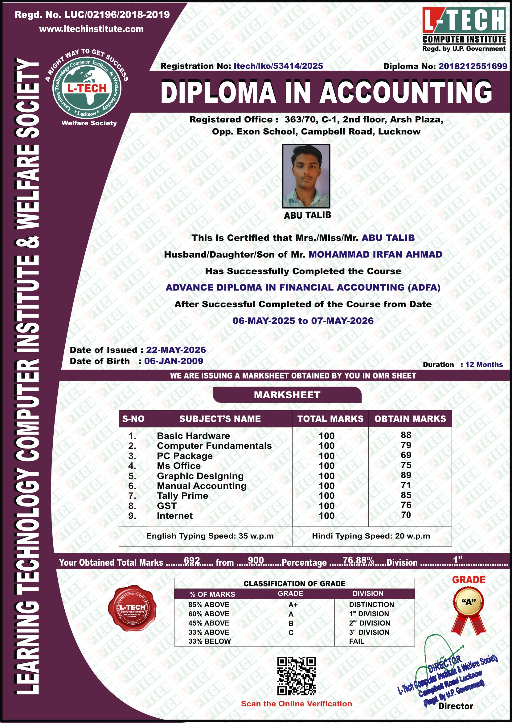 Certificate